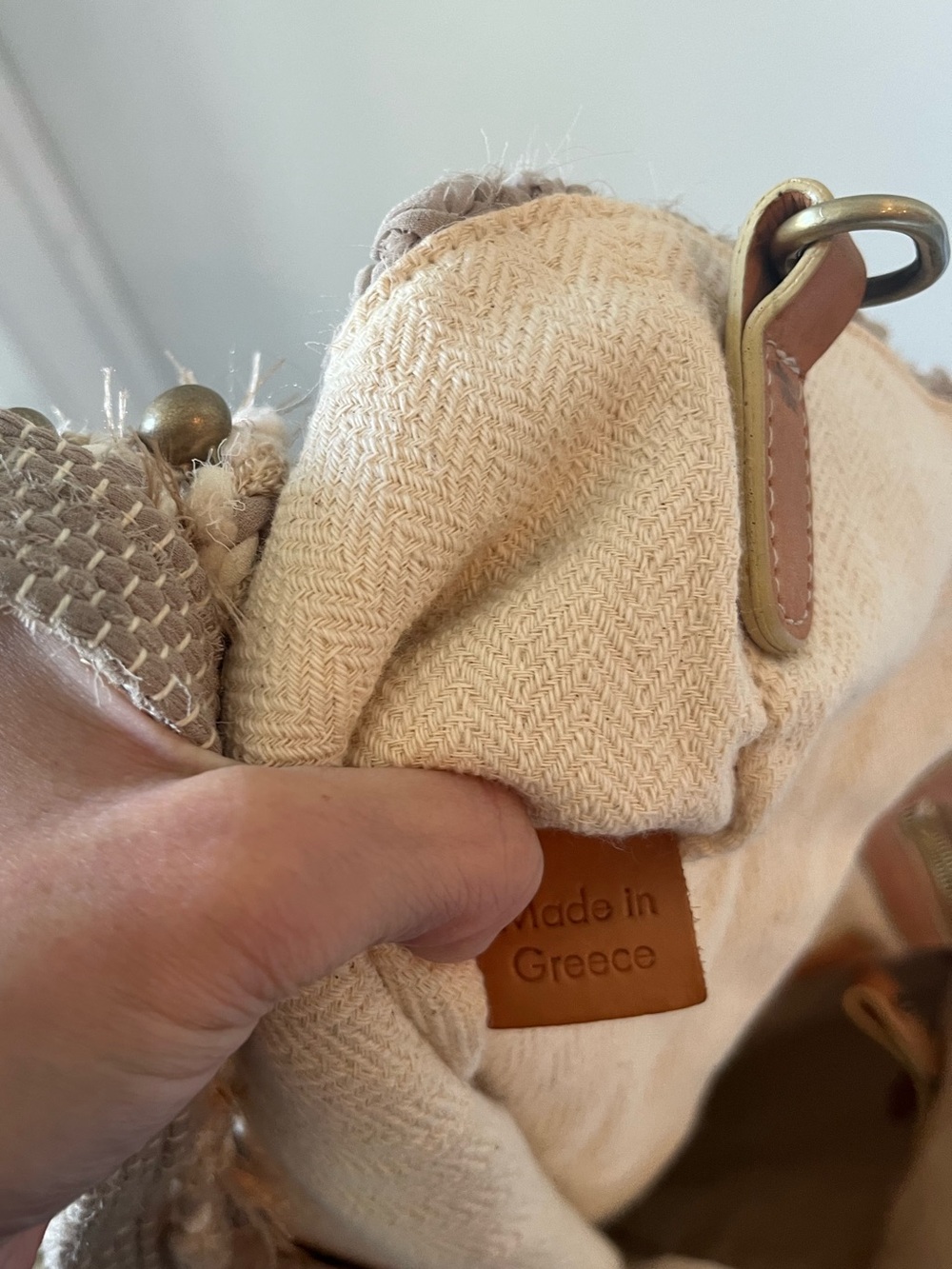 RARE Ancient Greek Bag - Large Vasso Tote in Neutral / Natural - Picture 13 of 17
